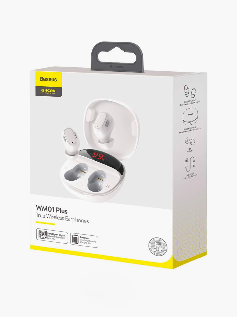 Audífono Baseus BT WM01 Plus | Blanco