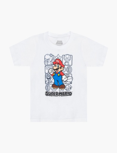 Camiseta Super Mario - Escolar