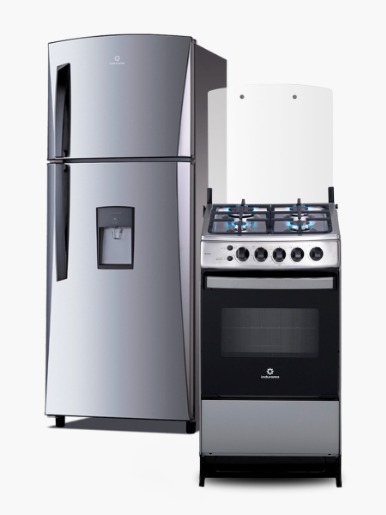 Combo Indurama Refrigeradora Top Mount RI-395 CD | 291 Lts + Cocina a Gas Bilbao Spazio Plus