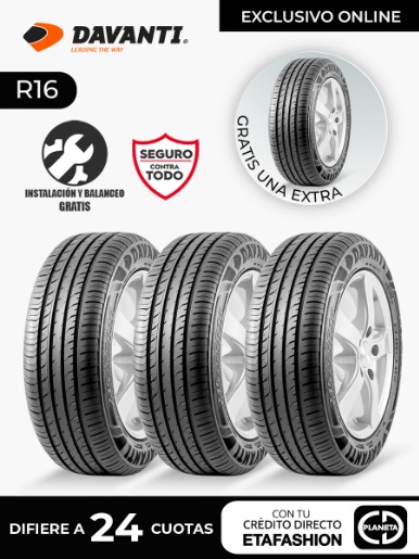 Set R16 de 3 Llantas + 1 Llanta Gratis Davanti DX390 215/65