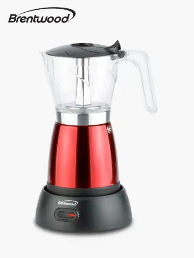 Cafetera Italiana Eléctrica Brentwood TS-119R - 6 Tz | Rojo