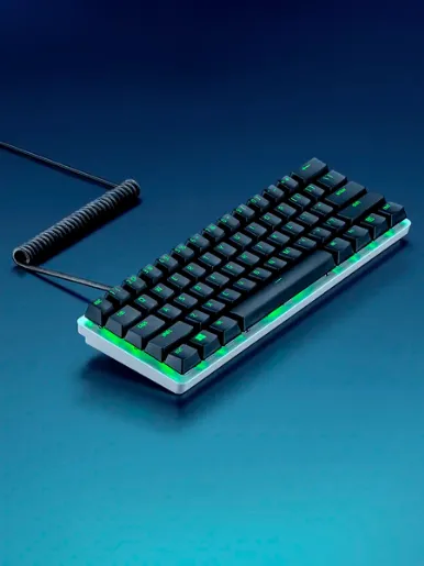 Juego de Teclas Razer PBT + Cable en espiral | Negro