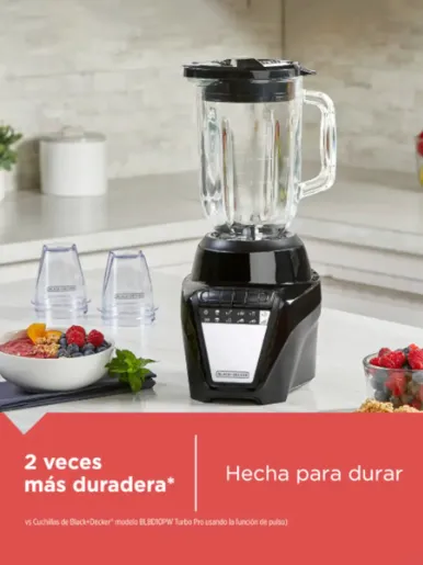 Licuadora Black Decker Ice Crush 8V + 2 Vasos Mini | Negro