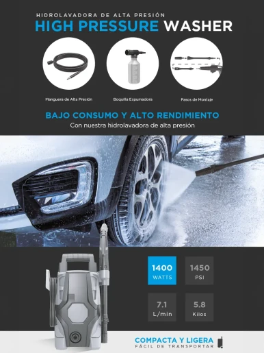 Combo Navitech  Robot Aspiradora 2 en 1 + Hidrolavadora