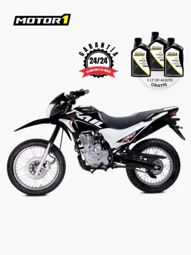 Motor 1 Trail 150 - 150 cc- Moto a Gasolina | Negro