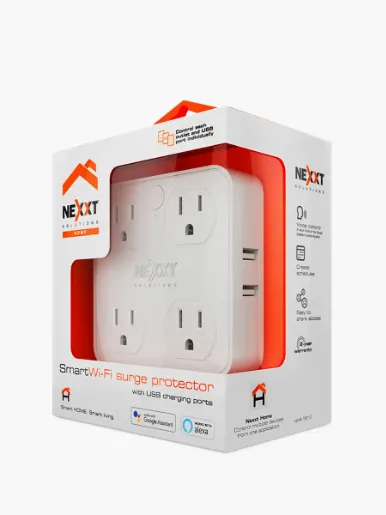 Enchufe inteligente Wi-Fi Nexxt Cuatro <em class="search-results-highlight">salidas</em> con USB para carga | Blanco