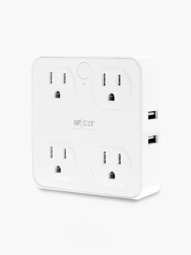 Enchufe inteligente Wi-Fi Nexxt Cuatro <em class="search-results-highlight">salidas</em> con USB para carga | Blanco