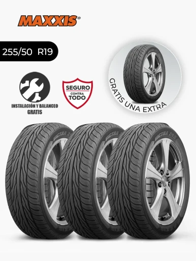 Set R19 de 3 Llantas + 1 Llanta Gratis Maxxis MAZ4 - 255/50