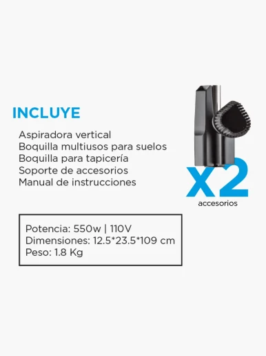 Aspiradora Navitech Vertical y de Mano 550 W