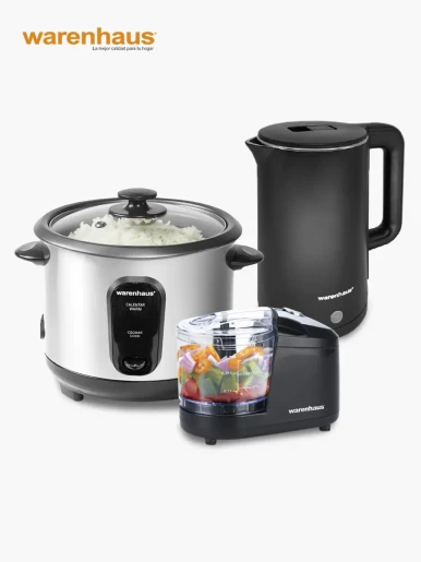 Combo Warenhaus Olla Arrocera + Picatodo + Hervidor Eléctrico