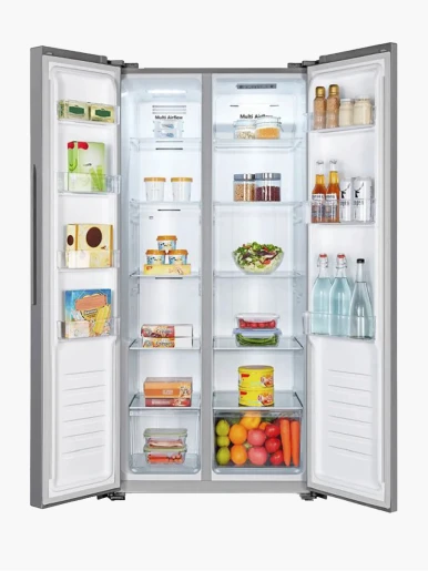 Combo Refrigeradora Hisense Side by Side 413L + Freidora de Aire Innova 3.5L